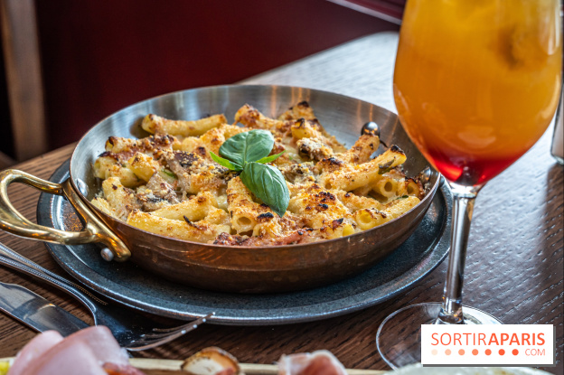 Raclette italienne chez I Grappoli à Paris - macaroni fromage