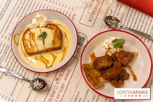 Petit Bouillon Versailles - restaurant près du Château de Versailles - desserts - tarte tatin, pain perdu