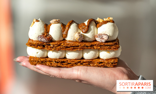 Jolie Miche, la boulangerie aux farines anciennes et bonnes pâtisseries du 17e - millefeuille praliné