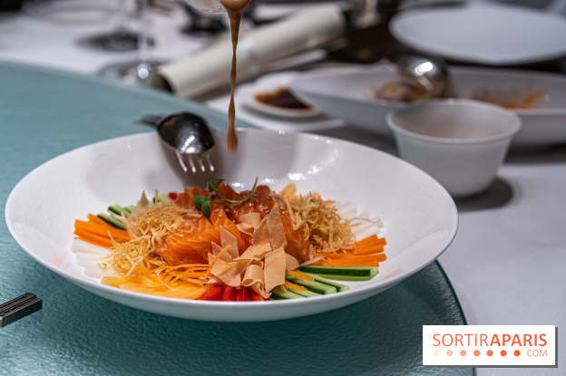 Le Menu du Nouvel an Chinois au Shang Palace sashimi - Lo Hei