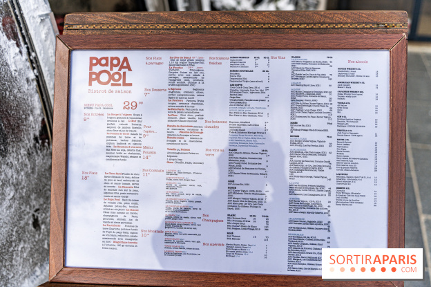 Papa Pool, le restaurant d'Arnaud Delvenne et Stéphane Rotenberg à Clamart - menu - carte
