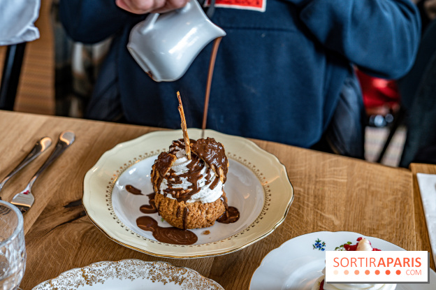 Papa Pool, le restaurant d'Arnaud Delvenne et Stéphane Rotenberg à Clamart - chou crème praliné amande chocolat