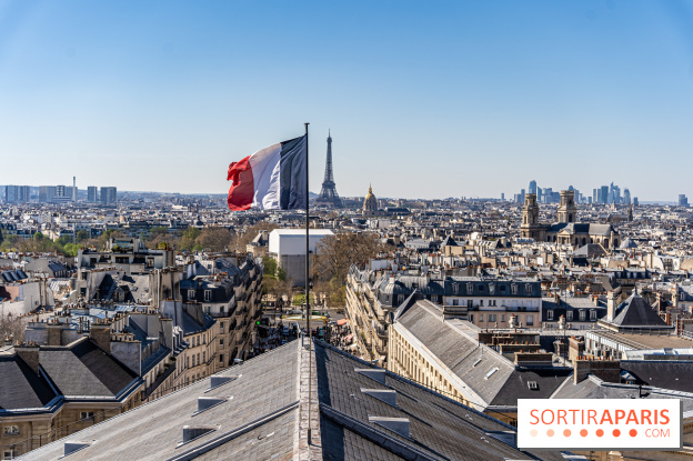 Le panorama du Panthéon - l'une des plus belles vues de Paris à 360° - vue paris - Tour Eiffel - drapeau