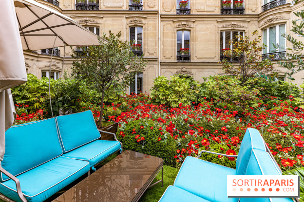 La terrasse cachée du Joy à l'Hôtel Fouquet's 2023 : le jardin de coquelicots - A7C2739