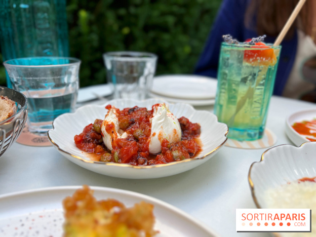 Terrasse Mercatino The Hoxton x Italicus - Burrata tomates épicées