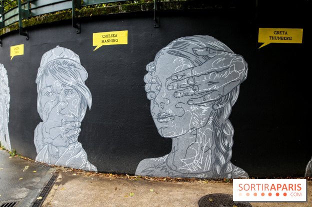 Mur des droits humains à Paris, nos photos