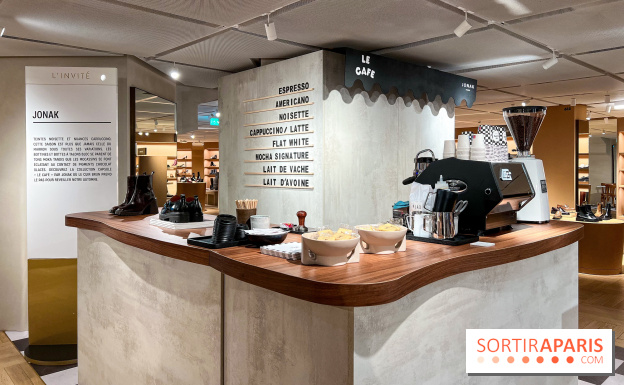 Café Jonak et collections chaussures marrons - Galeries Lafayette Haussmann - image00005