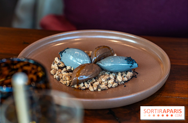 Maison Jaune, le restaurant-péniche de Boulogne-Billancourt -  ganache chocolat piment et sésame