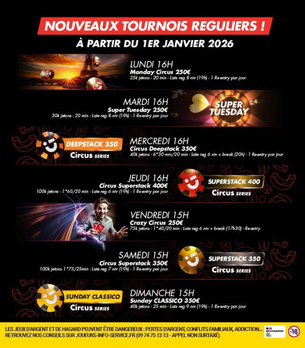 Club Circus : temple du poker à Paris