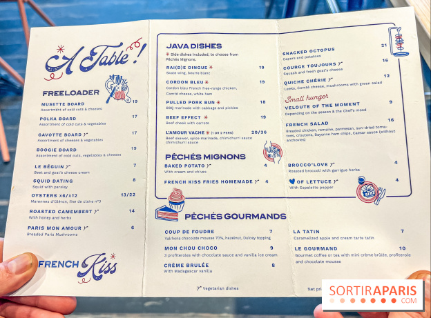 Brunch à volonté en rooftop du French Kiss au Eklo Porte de Versailles - Menu - carte