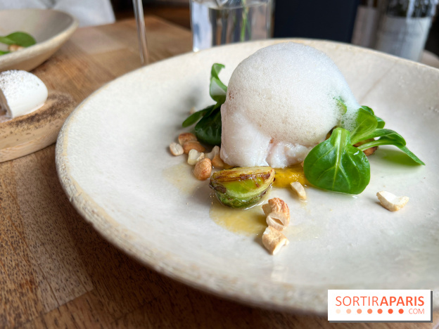 Korus - Cabillaud, choux de Bruxelles, verveine