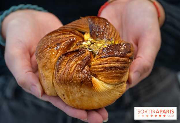 Éveil Boulangerie aux farines anciennes Paris 17e - brioche feuilleté pistache