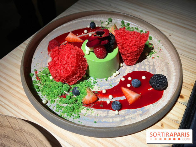 Marie Akaneya - Dessert matcha et fruits