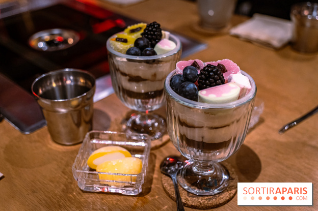Hwaro Grill, le barbecue Coréen Paris 15e -  dessert - tiramisu chocolat