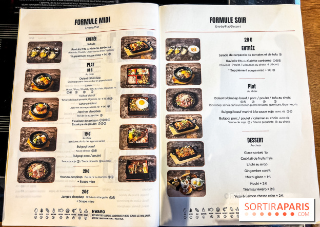 Hwaro Grill, le barbecue Coréen Paris 15e - carte - menu
