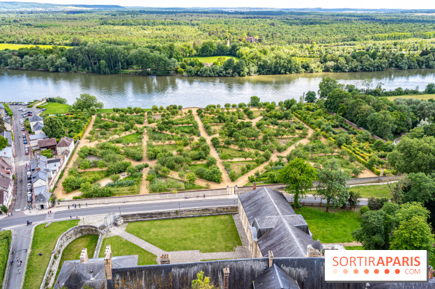 Le Château de la Roche Guyon, le château troglodyte dans le Val-d'Oise - 95 -  vue Jardin potager