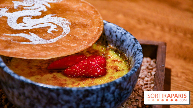 Madame Fan, le restaurant gastronomique chinois à Paris - crème brûlée au Pandan - dessert