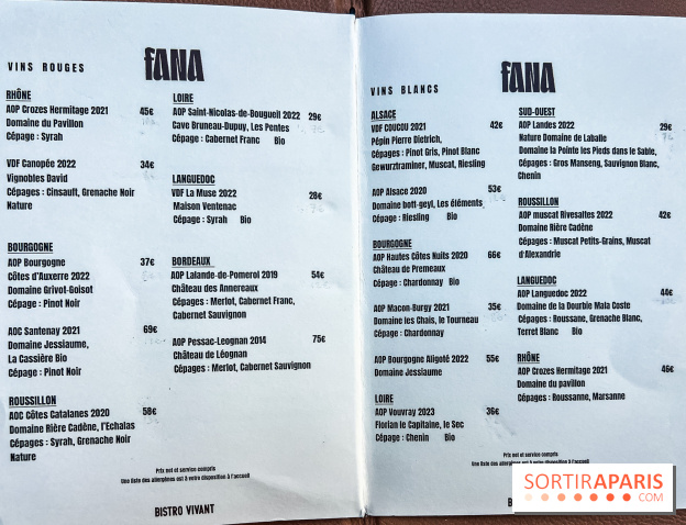 Fana Bistrot, le restaurant bistronomique du 18e avec terrasse et vue Sacré Cœur - carte - menu