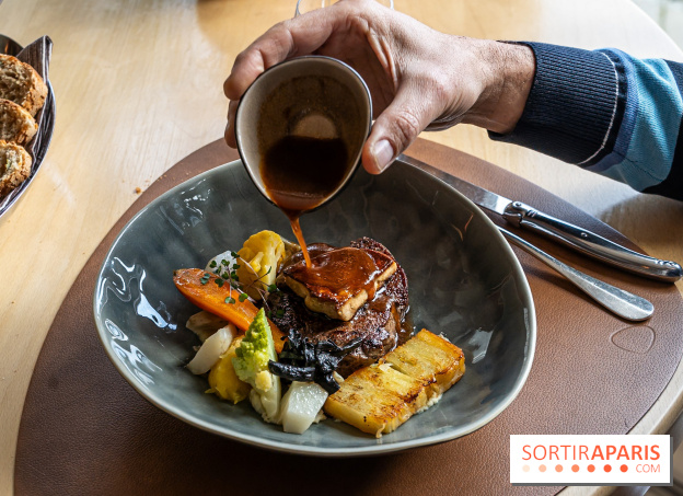 La Table du Château à Dampierre-en-Yvelines, le restaurant face au château - Cœur de filet de bœuf Charolais Label Rouge, foie gras chaud, sauce Madère