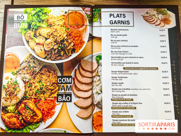 Ngoc Xuyen Saigon, le restaurant vietnamien du 13e aux bons pho et soupes de nouilles - menu