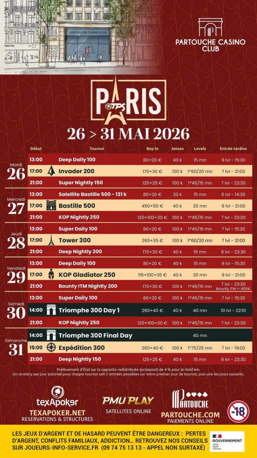 Partouche Casino Club : le nouveau temple du jeu ouvre ses portes à Paris le 12 mai