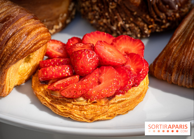 La boulangerie de Christophe Louie lance les nouvelle viennoiseries folles d'Anthony Nguyen - Danish à la fraise pandan