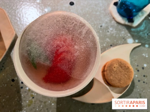 De Vie - Cocktail fraise, géranium, vin glacé