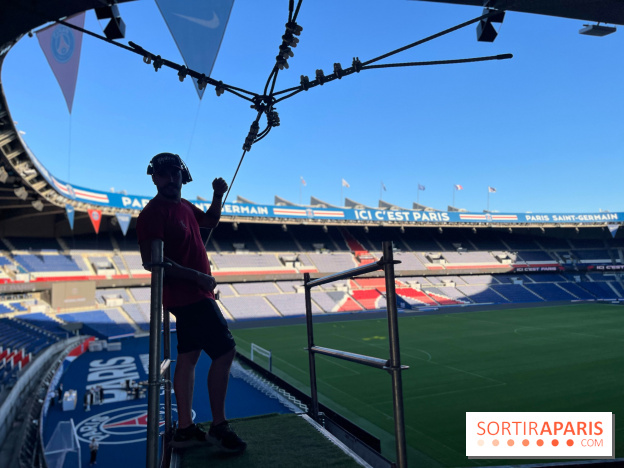 Tyrolienne au Parc des Princes