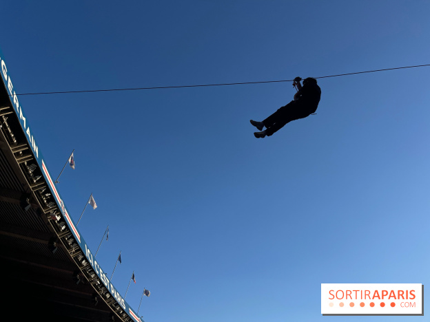 Tyrolienne au Parc des Princes
