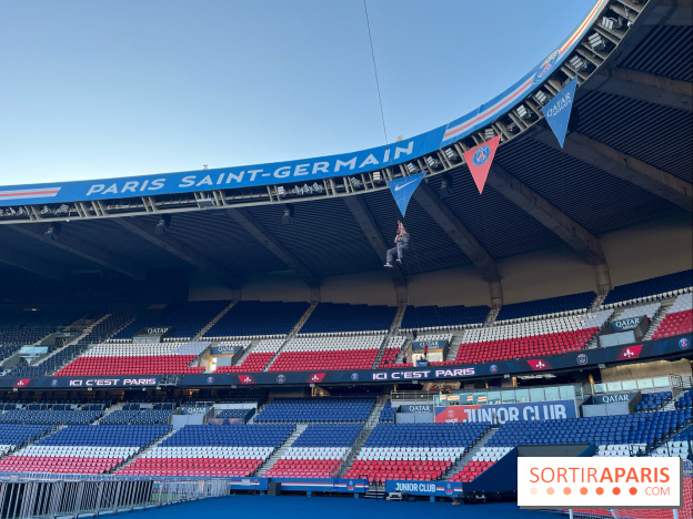 Tyrolienne au Parc des Princes