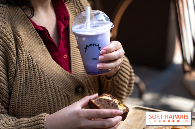 Manie Café et pâtisseries - coffee shop Paris 16e - ube latte