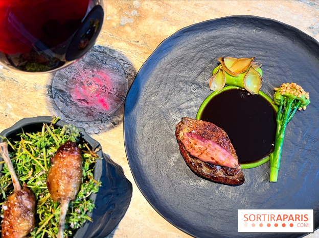 Restaurant Alan Geaam - Le Pigeon de Racan Broccolini, sarrasin et mélasse de grenade