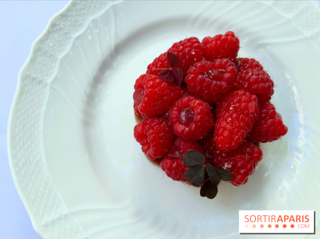 Patio terrasse La Réserve Paris - Tartelette framboises