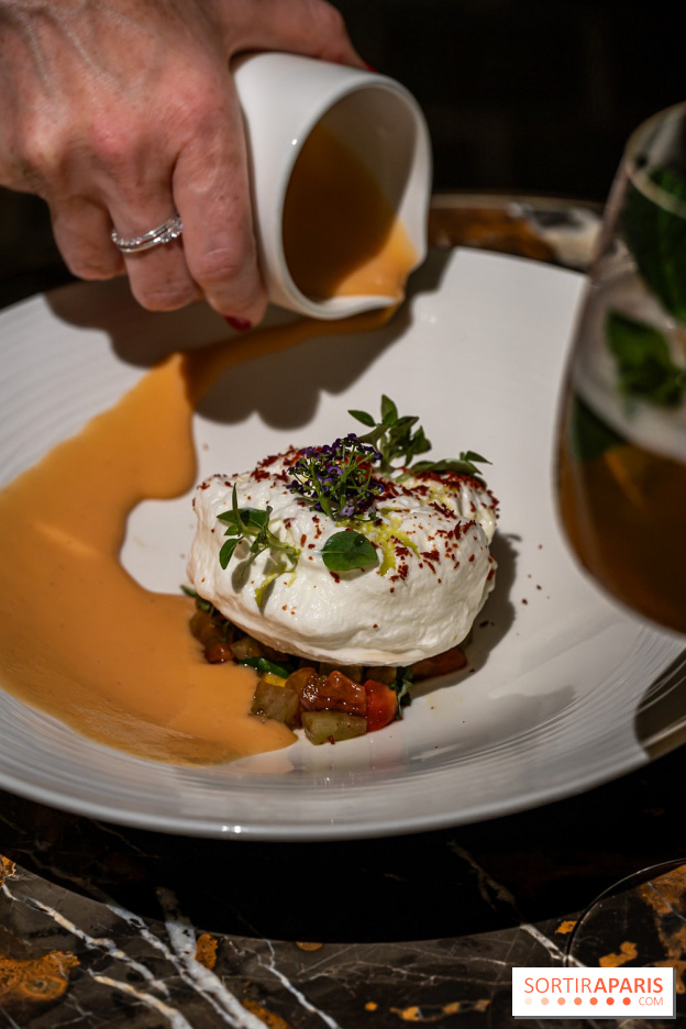 Maison Delano restaurant et terrasse cachée Paris 8e - tomates en 3 textures