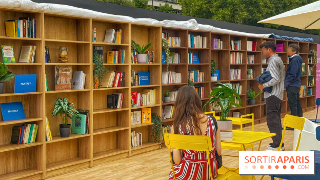 Bibliothèque et boite à livres géante à ciel ouvert