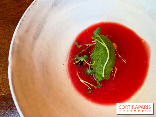 Machizo - Gaspacho tomate-pastèque, sorbet basilic