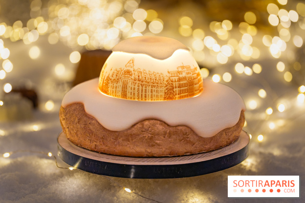 la Bûche de Noêl du Mandarin Oriental Lutetia aux Lumières de Paris