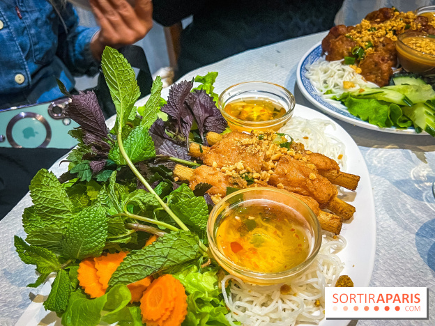 Le Bambou restaurant vietnamien Paris 13e - photos - CHẠO TÔM Brochettes de crevettes à la canne à sucre