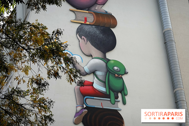 Seth, les photos de son œuvre murale à Belleville