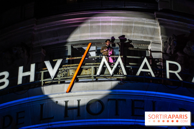 Inauguration des vitrines de Noël du BHV Marais à Paris 2025 avec Vincent Niclo et Vitaa - photos - A7C01352