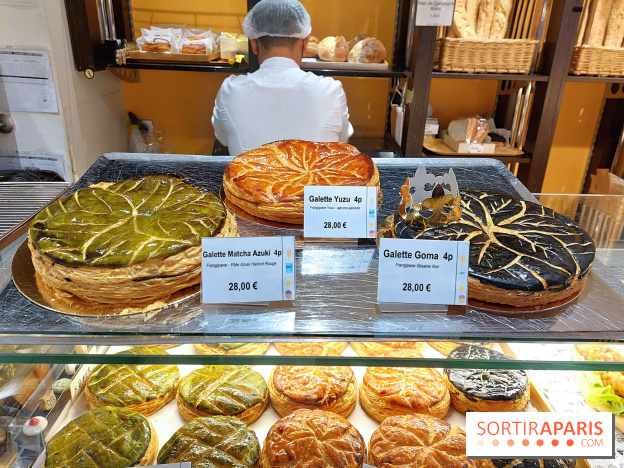 Aki Boulangerie : nos photos de sa galette des rois au sésame noir - Galette Aki Boulangerie 5