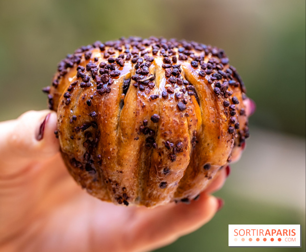Le petit-déjeuner du George V Paris, les photos  - brioche couronne chocolat vanille et grués de cacao