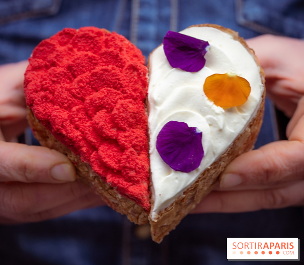 Saint-Valentin 2026 : les cœurs pâtissiers de Maison Aleph - photos - demi coeur