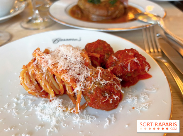 Cassaro's - Spaghetti meatballs