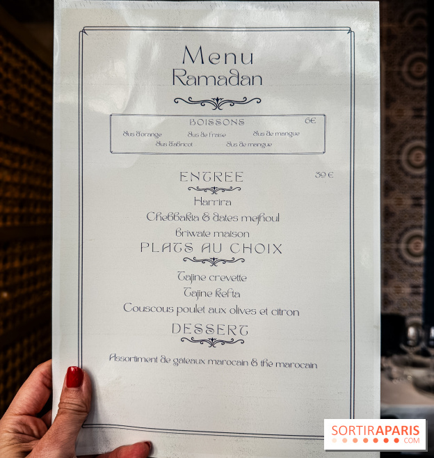 Gamra, le restaurant marocain Paris 17e - menu ramadan - ftour, iftar