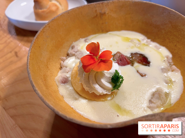 Leriche - Velouté d'igname, porc boucané