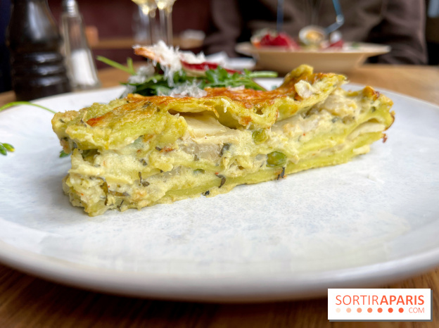 Chez Clo - Lasagnes artichaut, petit pois, ricotta