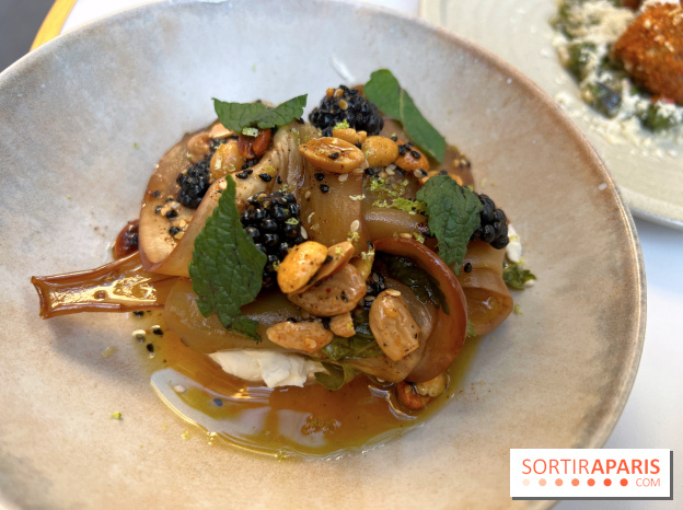 Niní Restaurant - Aubergine marinée, mûres, labneh