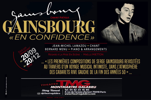GAINSBOURG EN CONFIDENCE : un voyage musical dans les débuts de Serge Gainsbourg
