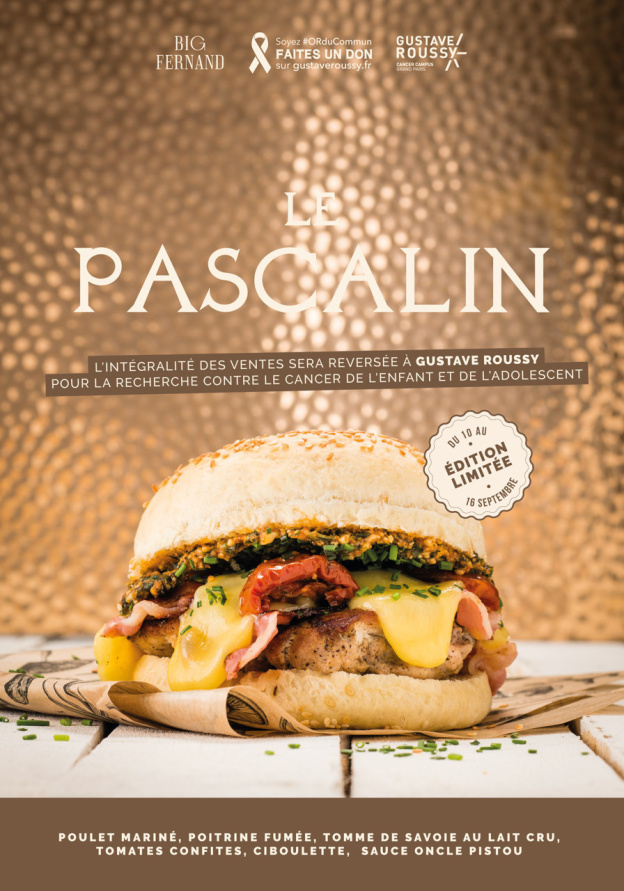 Un Hamburgé Le Pascalin en soutien pour Gustave Roussy